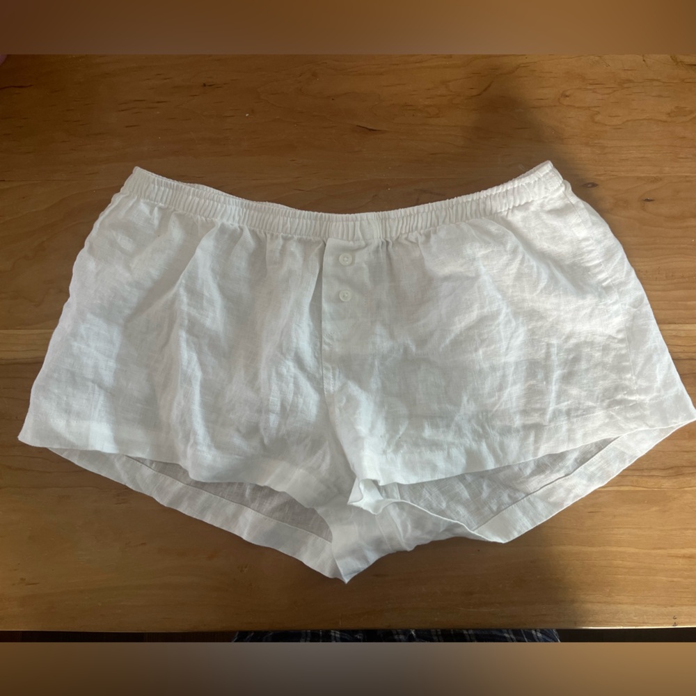 White Euc Brandy Melville linen shorts